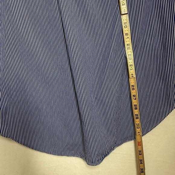 Ralph Lauren Shirt Men’s Large Classic Fit Blue Striped Long Sleeve Button Down - Picture 8 of 8